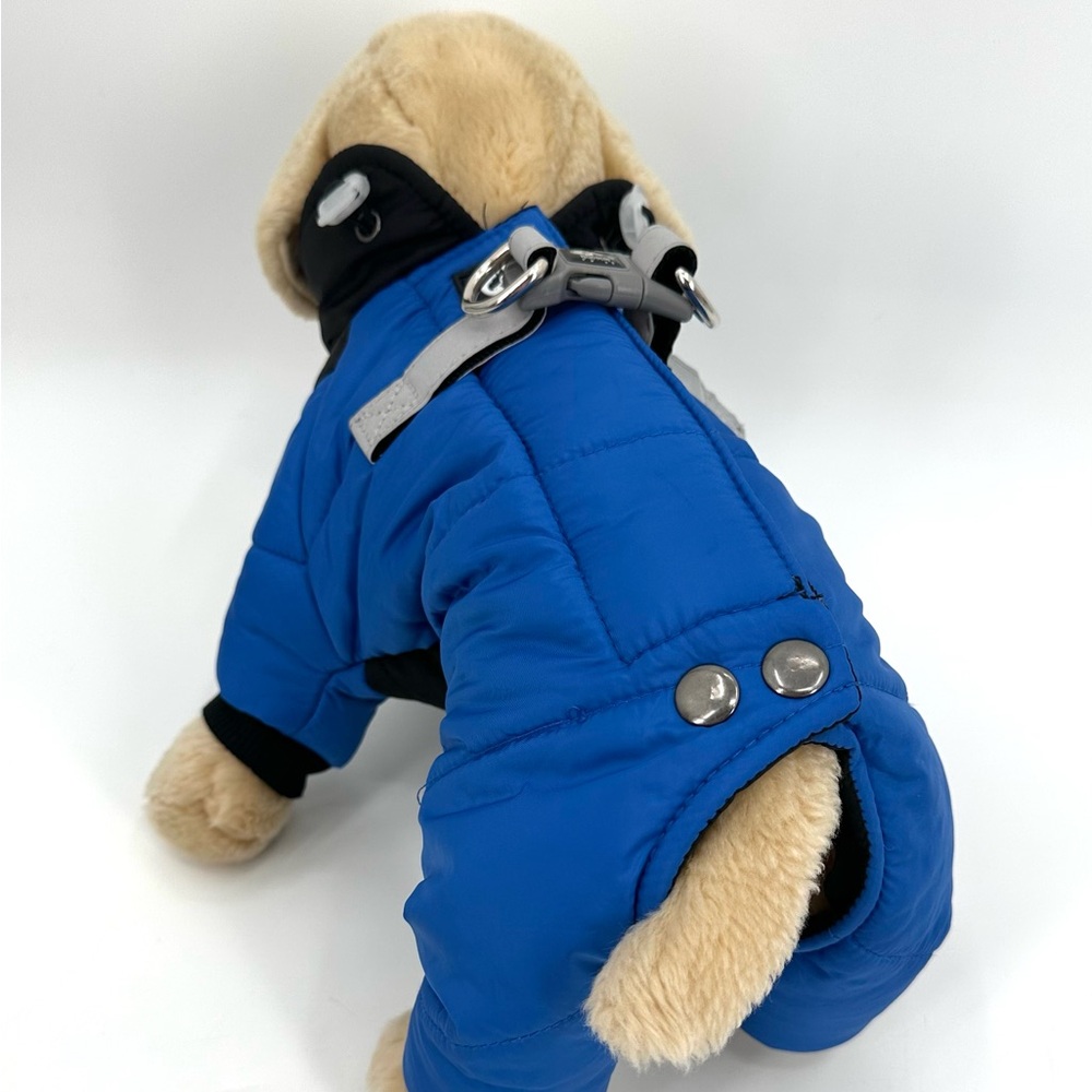 Duomm Brand Dog Coat Full Body Doggie Winter Coat Small Pet Clothes Blue Quilted - Picture 3 of 11